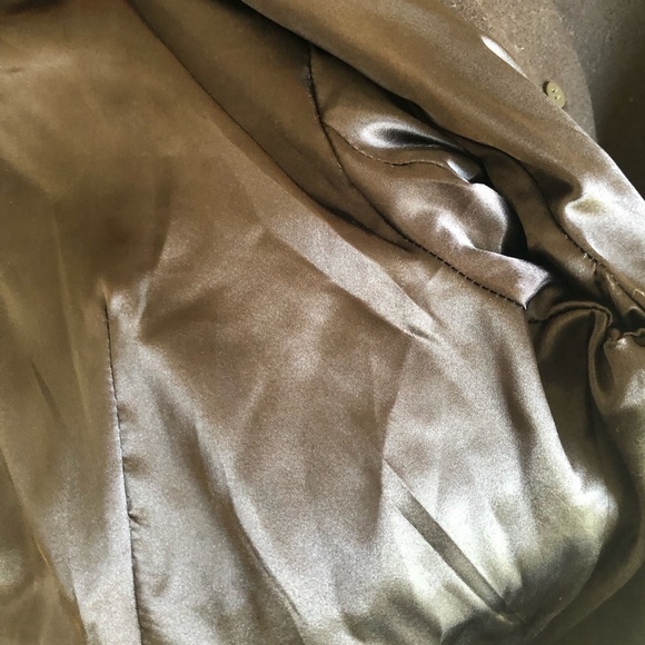 1 Madison Penny Lane Luxe Coat M Genuine FOX FUR Collar Double Breasted Belted - Picture 14 of 15